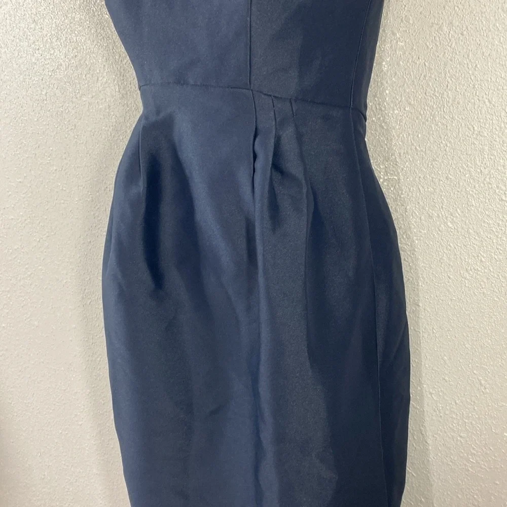 Camilyn Beth Navy Blue Go Go Dress Satin Formal Gold Button Dress 0 FF9 - Picture 10 of 15
